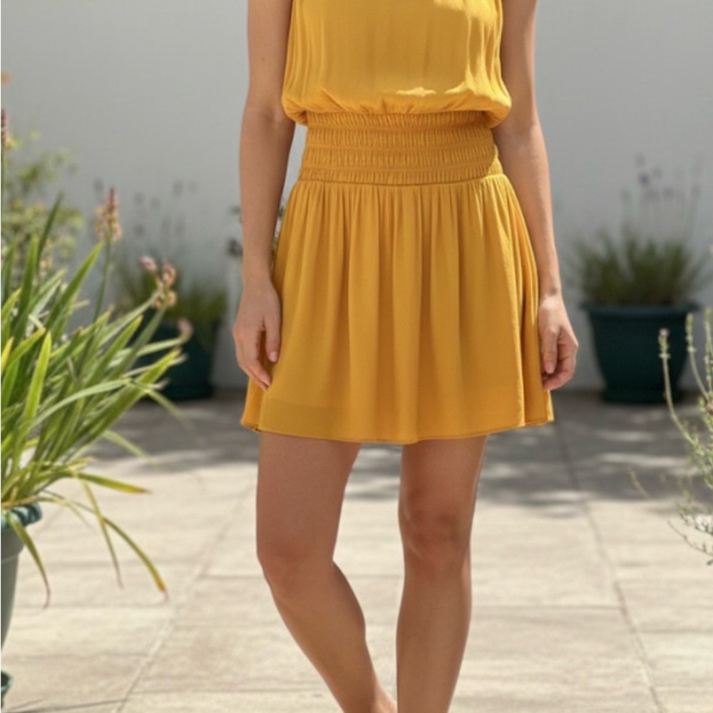 Ramy Brook Elegant Yellow Skirt